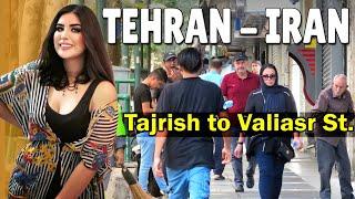 Walking Tour Iran | Walk from Tajrish Sq toward Valiasr Street Tehran 2022 #tourism #walk