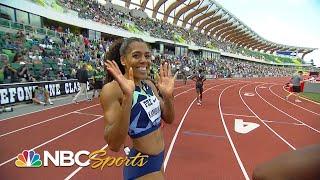 Mujinga Kambundji upsets Felix, Thomas in 200m at Prefontaine Classic | NBC Sports