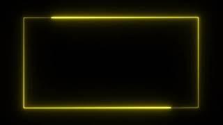 Glowing frame black screen | Neon light border | Frame template video background