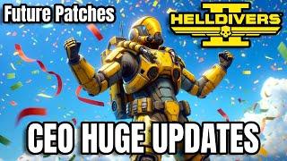 YES! Helldivers 2 CEO Drops NEW INFO! - New Patch News - Sony Region Lock and more!