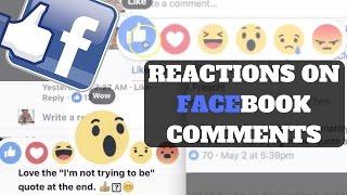 Facebook Reactions On Comments - React To Comments On Facebook