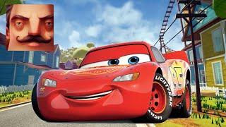 Hello Neighbor - My New Neighbor Cars Lightning McQueen Act 2 Trampoline Gameplay Walkthrough