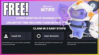 SteelSeries X Discord Nitro Promotion FREE 3 MONTHS OF NITRO