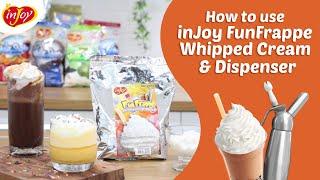 How to make Whipped Cream | How to use inJoy Funfrappe Whipped Cream & Dispenser
