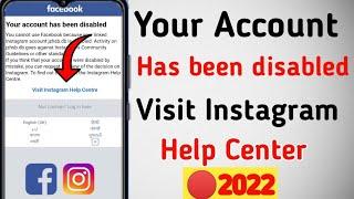 your account has been disabled visit instagram help center Recover disabled Account