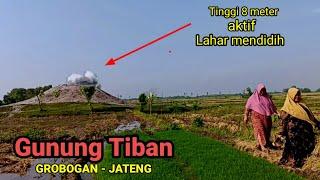 Mendadak Viral muncul Gunung Tiban Kecil aktif lahar mendidih di tengah sawah Grobogan Jawa tengah.