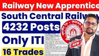 South Central Railway Apprentice 2024-25 | 4232 Posts | ITI Pass latest Railway apprentice 2024