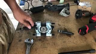 Repair Bosch GWS 580 Angle Grinder (Tukar Spiral Beval Gear Set)