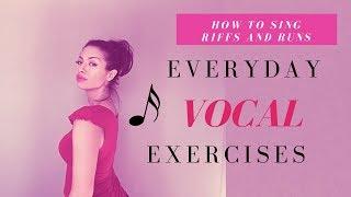 How to sing riffs and runs vocal exercises - Sing vocal runs like a pro (Vowel singing exercises)