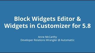 Exploring the Block Widgets Editor for WordPress 5.8