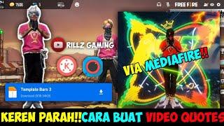 KEREN PARAH!! CARA BUAT QUOTES BARS AVEE PLAYER-GARENA FREE FIRE