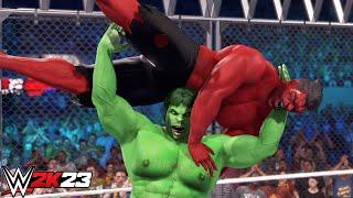 Hulk Vs RED Hulk | Steel Cage Championship Match - WWE 2K23 PS5 [4K]