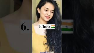 OMG!! Top 10 countries most beautiful girl in the world. #shorts #youtubeshorts