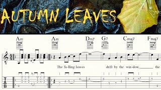 AUTUMN LEAVES | Les Feuilles mortes | Guitar Lesson | Tutorial | Sheet music & TAB | PDF