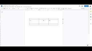 Google Doc ~ Table Cell Vertical Center Alignment