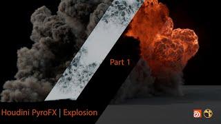 Pyro FX in Houdini 18.5 Tutorial , Part 01 | Explosion | For Beginner