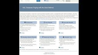 Seek Method SQL Paging Demo and Tutorial. Introduction to the Seek Method at Duvauchelle.net