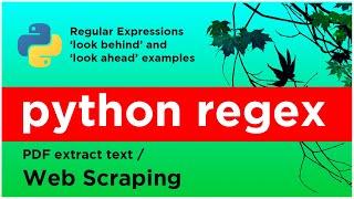 Regex - regular expressions in Python | real world examples for Web Scraping and extracting PDF text