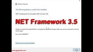 Install Dot .NET Framework 3.5 | Fix .Net Framework Error 0x800F0906, 0x800F081F, 0x800F0907