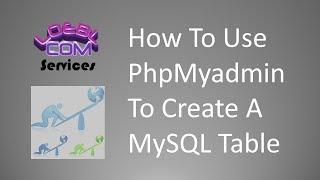 How to use phpmyadmin to create a mysql table