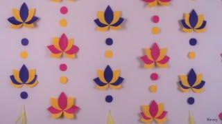 Lotus Flower Backdrop For Indian Events | Diwali Decoration Ideas At Home