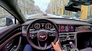 2024 BENTLEY FLYING SPUR AZURE V8 | POV Test Drive - part 2 | Winter time | 4K HDR Ultra Quality