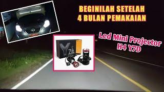 Review Lampu Led H4 Y7D Mobil/Motor Mini Projector  Setelah 4 Bulan Pemakaian #review #y7d #miniled