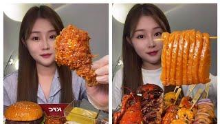 ASMR Spicy Crab Seafood & KFC Set I EP132 #美女帅哥吃播 #EatingShow #asmr #chinesefood #youyou 