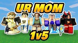 I 1v5'd MOMS in Roblox BedWars