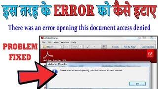 Full Fix There was an error opening this document access denied