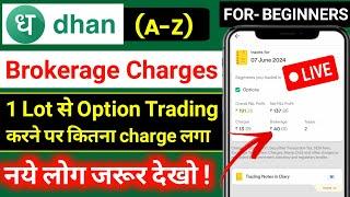 Dhan App Option Trading Charges | dhan app brokerage charges 2024