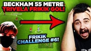 BECKHAM 55 METRE TRIVELA FRIKIK GOL! FRIKIK CHALLENGE #6! PES MOBILE