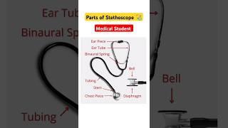 🩺 Parts of stethoscope ।। Use of stethoscope  #stethoscope #doctor #medical #nursing #viralshort