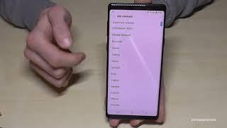 Samsung Galaxy Note 9: How to change the language?