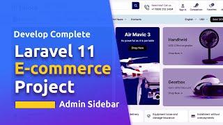 Laravel 11 Ecommerce Project | Admin Panel Sidebar | Step By Step | Laravel Tutorial In Bangla