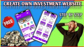 Investment Website Kaise Banaye |how to create investment website| #colorpredictiongame #casinogame