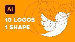 10 Famous Logos Created Using Only Circles - Adobe Illustrator tutorial