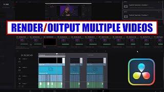DaVinci Resolve Render Multiple Videos At the Same Time [ Export Various Sections At Once ] Tutorial