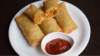 Vegetable Spring Rolls/Chicken Spring Rolls/CHINESE ROLL IFTAR Special ||چکن رول  بنانے کا طریقہ ||