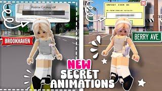 **NEW SECRET ANIMATION CODES** FOR BERRY AVENUE + BROOKHAVEN  RP + BLOXBURG 