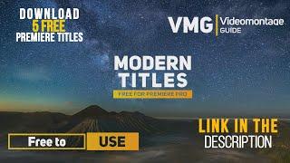 FREE ANIMATED TITLES FOR MONTAGE VIDEO IN ADOBE PREMIERE PRO