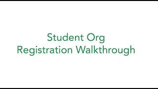 How to Register a Student Organization on OrgSync