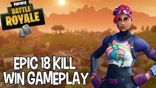 18 Kill Solo Fortnite Battle Royale Gameplay - Hartzy