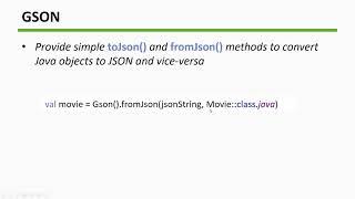 8. GSON for converting JSON to POJOs