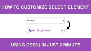 Customize Select Element/Tag using CSS3