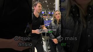 Eles foram pra França esquiar #viagem #entrevista #aeroporto