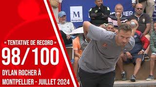 Performance pétanque époustouflante : Dylan ROCHER tire 98 boules sur 100 - Montpellier 2024