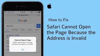 Safari Cannot Open the Page Because the Address is Invalid when Update or Download Apps on iPhone