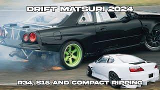 Drift Matsuri 2024 - Fresh R34 Skyline, S15 and Compact ripping!