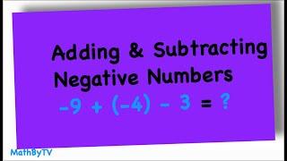 Adding and Subtracting Negative Numbers | Pre-Algebra